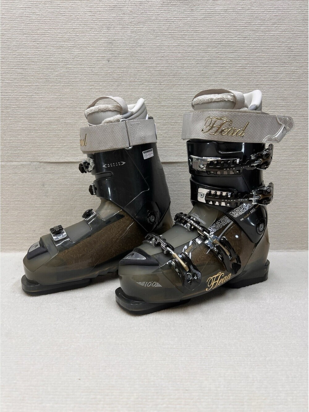 Head Vector 100 Women's Ski Boots Translucent Anthracite Grey 25.5 US BSL 297mm
